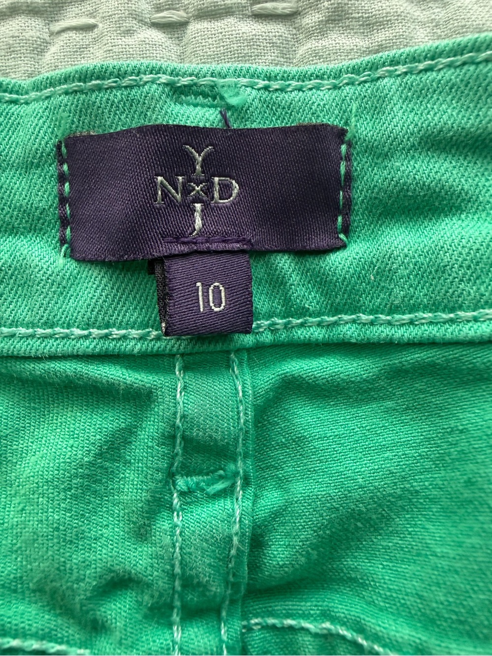 NYDJ Clarissa Ankle Skinny Jeans Mint Spearmint Green Lift Tuck Size 10 - Picture 9 of 11